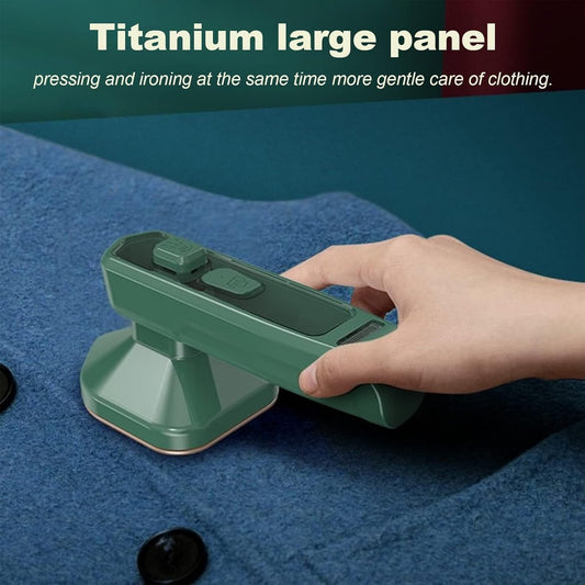 Narus Portable Micro Steam Iron – Handheld Garment Steamer (Green)