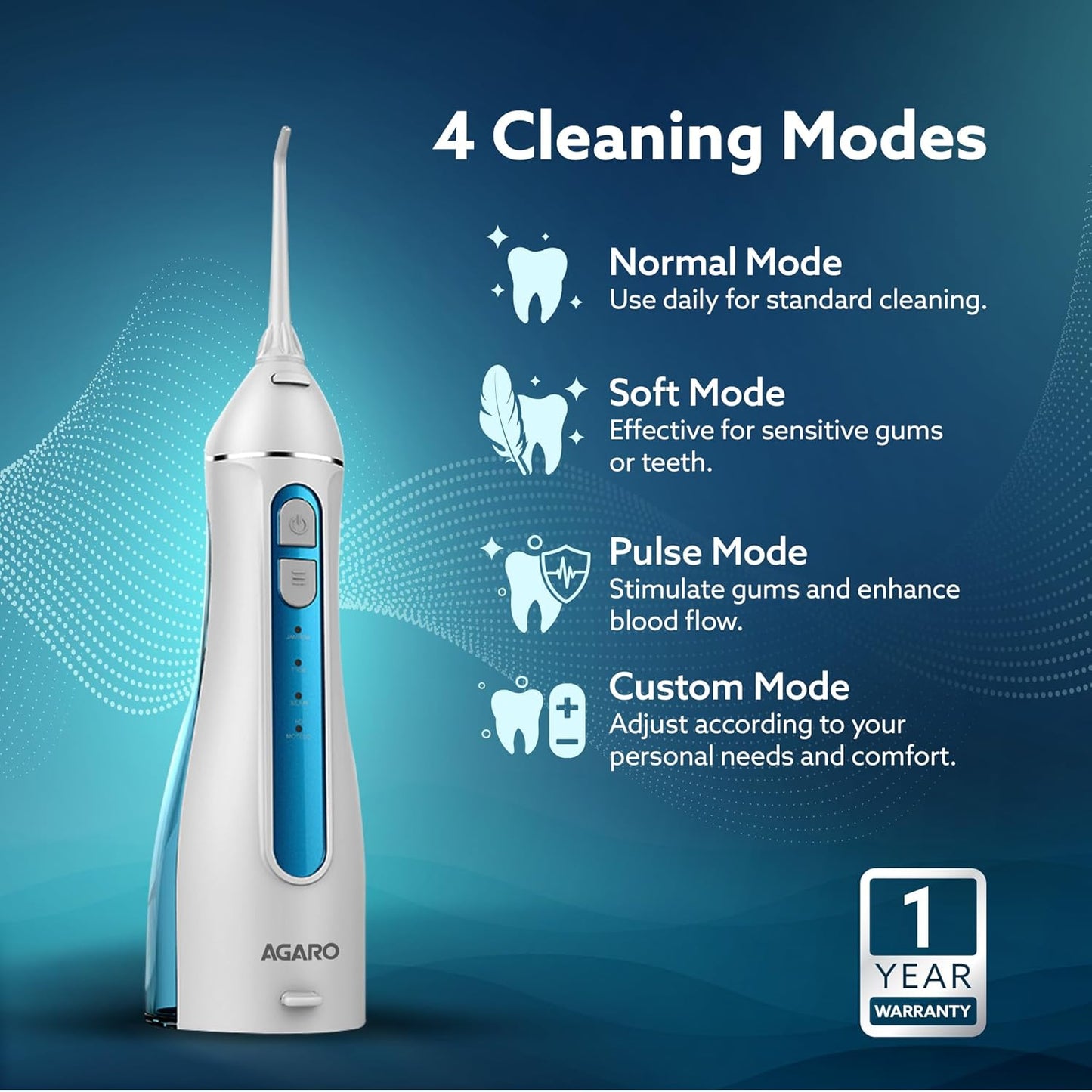 Narus Water Dental Flosser โ Portable Oral Irrigator for Deep T