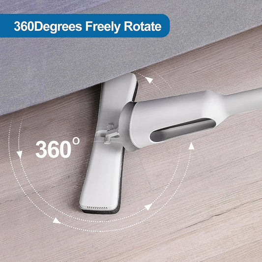 Narus Self-Squeezing Butterfly Lazy Mop – Easy Press Floor Cleaning Mop