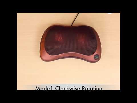 Narus Back & Neck Massager Pillow with Heat – Deep Tissue Electric Kneading Massage Cushion